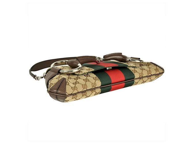 Borsa a mano Gucci Horsebit Chain Beige - vista 5