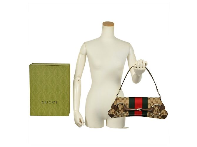 Borsa a mano Gucci Horsebit Chain Beige - vista 9