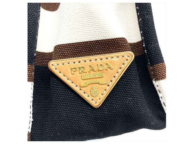 Borsa in tela Prada BN2119 Marrone Multicolore - vista 11