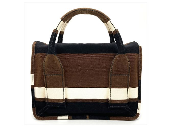 Borsa in tela Prada BN2119 Marrone Multicolore - vista 3