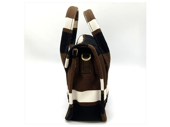 Borsa in tela Prada BN2119 Marrone Multicolore - vista 4
