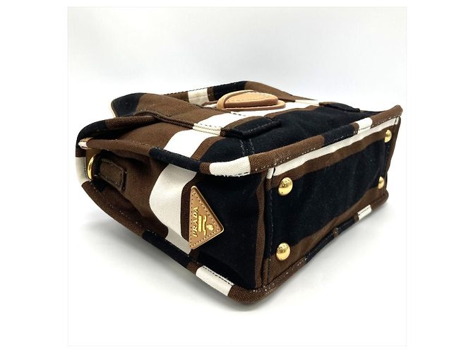 Borsa in tela Prada BN2119 Marrone Multicolore - vista 5
