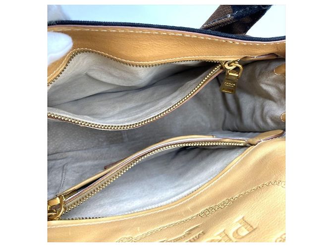 Borsa in tela Prada BN2119 Marrone Multicolore - vista 7