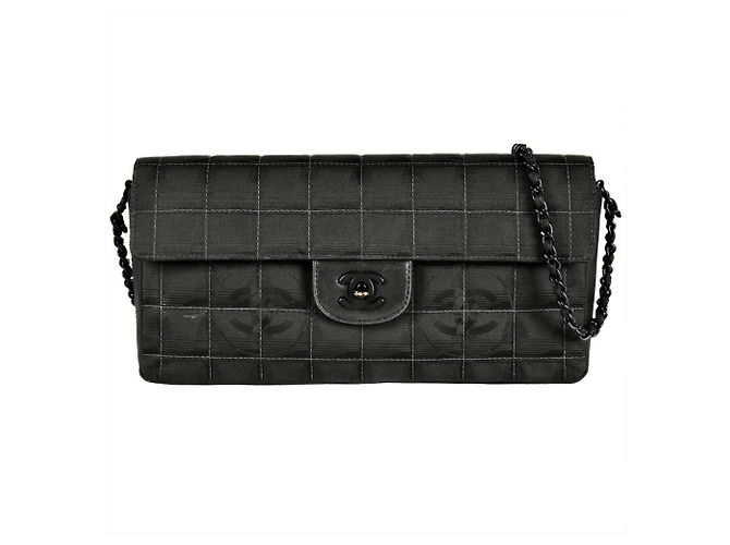 CHANEL Nuova Linea da Viaggio Borsa a Spalla con Catena Nero - vista 2