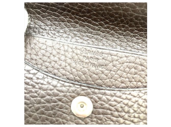 Billetera Compacta Galop de la Ilíada Hermès Castaño - vista 6