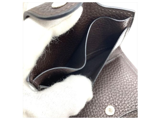 Billetera Compacta Galop de la Ilíada Hermès Castaño - vista 9
