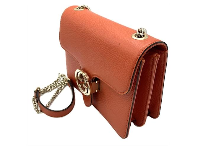 Borsa a Spalla Gucci Interlocking G Arancione - vista 4