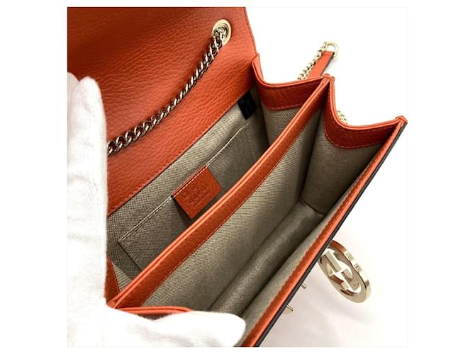 Borsa a Spalla Gucci Interlocking G Arancione - vista 7