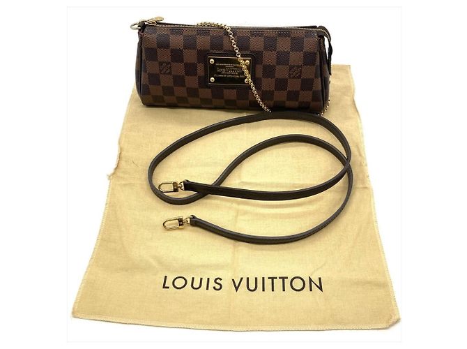 Borsa a spalla Eva Louis Vuitton in Damier Ebene Marrone - vista 10