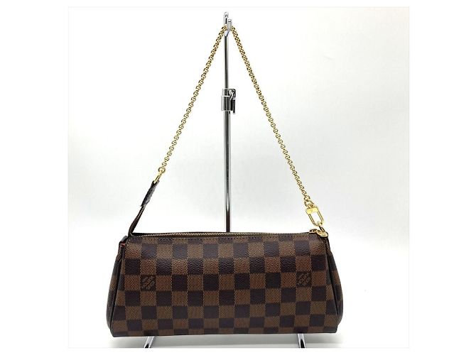 Borsa a spalla Eva Louis Vuitton in Damier Ebene Marrone - vista 11