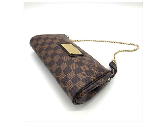 Borsa a spalla Eva Louis Vuitton in Damier Ebene Marrone - vista 4