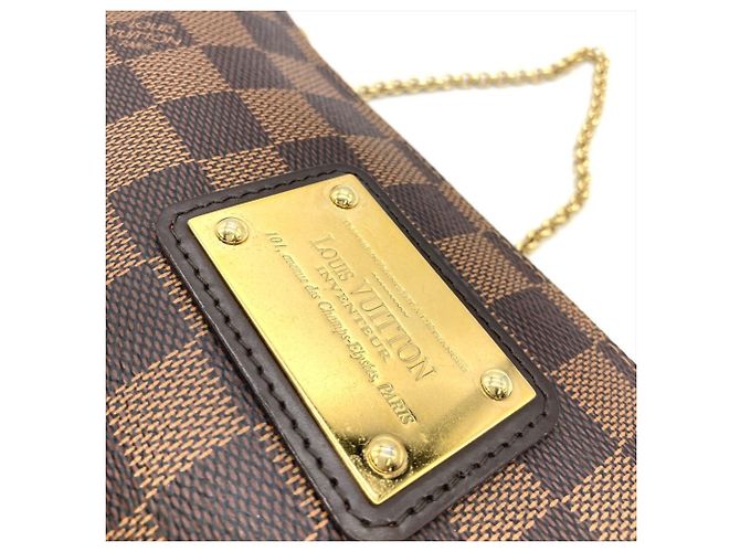 Borsa a spalla Eva Louis Vuitton in Damier Ebene Marrone - vista 6