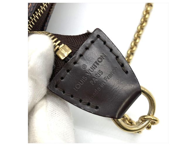Borsa a spalla Eva Louis Vuitton in Damier Ebene Marrone - vista 7