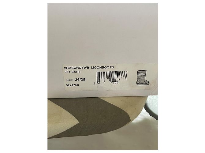 Botas Dior Moon Boots Bege em couro de avestruz infantil - vista 11