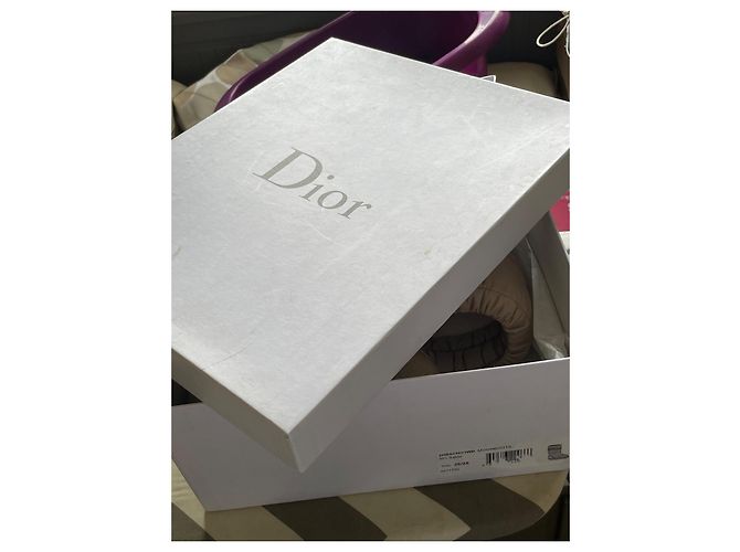 Botas Dior Moon Boots Bege em couro de avestruz infantil - vista 12