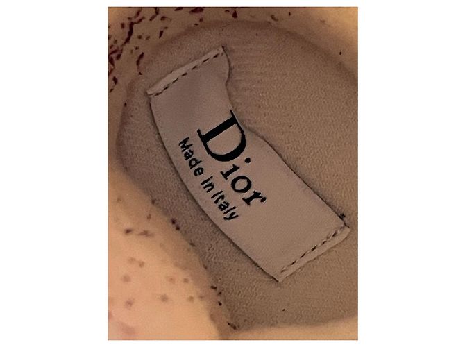 Botas Dior Moon Boots Bege em couro de avestruz infantil - vista 7