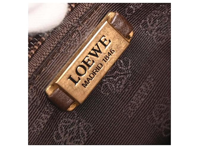 Loewe Anagram Leather Marrone - vista 5