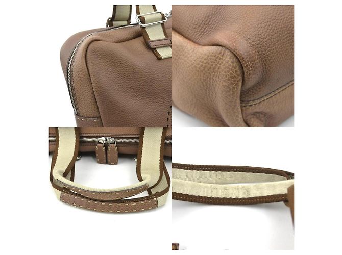 Borsa Fendi Selleria Marrone - vista 3