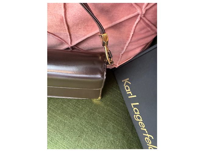 Borsa a mano Christian Dior in pelle marrone - vista 5