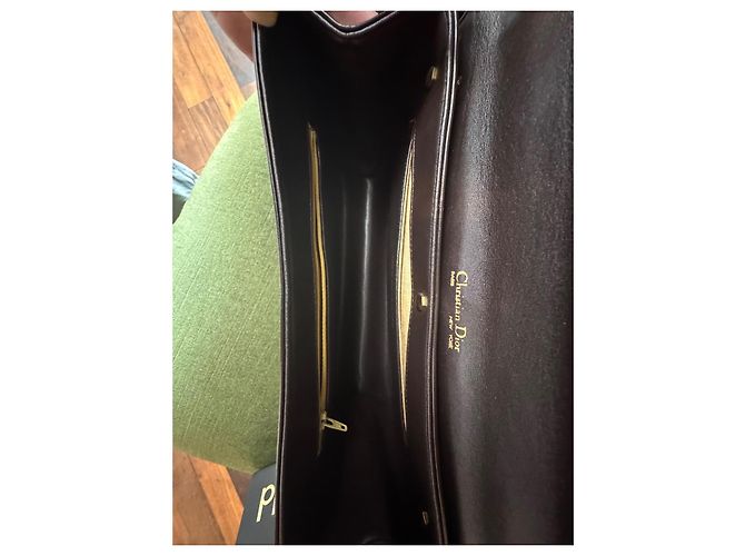 Borsa a mano Christian Dior in pelle marrone - vista 7