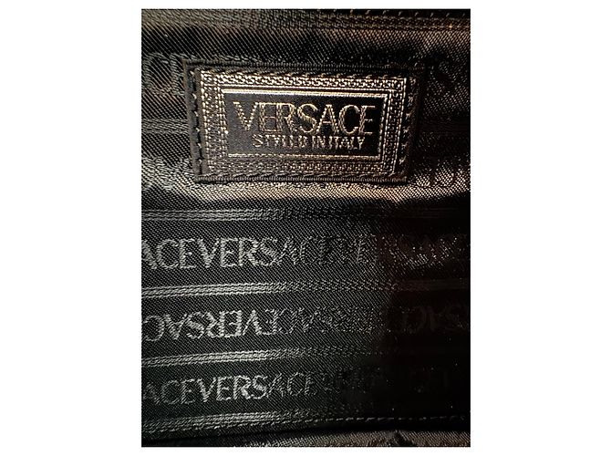 Gianni Versace Borsa Vanity Sunburst di Versace Nero - vista 10