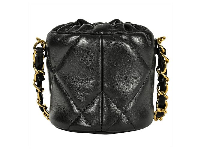 CHANEL Mini Borsa a Spalla Matelassé con Catena Nero - vista 4