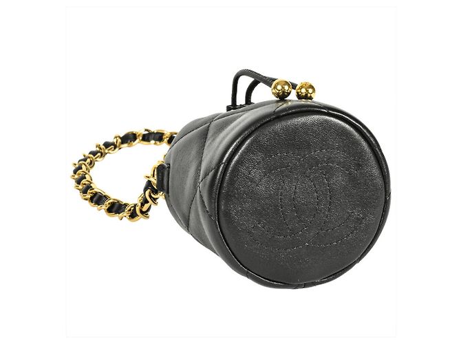 CHANEL Mini Borsa a Spalla Matelassé con Catena Nero - vista 5