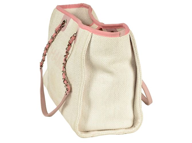 Chanel Deauville MM Kettentasche Pink Beige - Ansicht 3