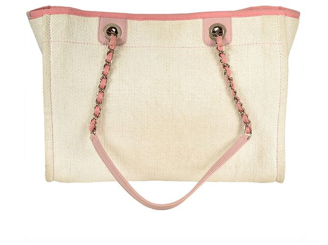 Chanel Deauville MM Kettentasche Pink Beige - Ansicht 4