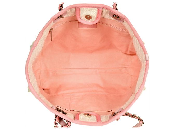 Chanel Deauville MM Kettentasche Pink Beige - Ansicht 7