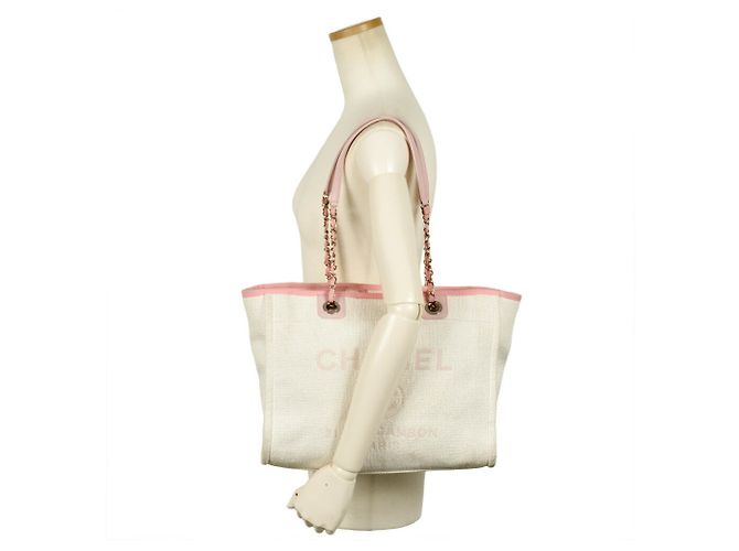 Chanel Deauville MM Kettentasche Pink Beige - Ansicht 9