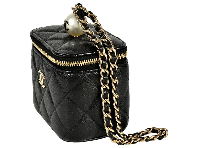 Pochette Mini Catena Vanity Nera Chanel Nero - vista 3