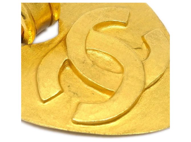 Chanel Vintage CC Heart Clip-On Metal Small D'oro - vista 2