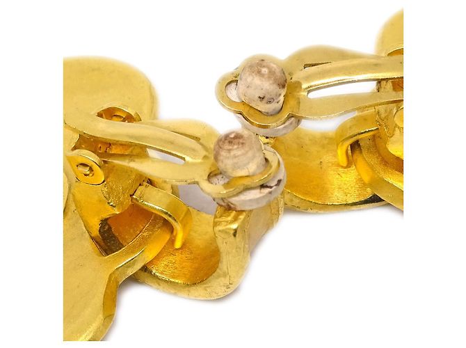 Chanel Vintage CC Heart Clip-On Metal Small D'oro - vista 3