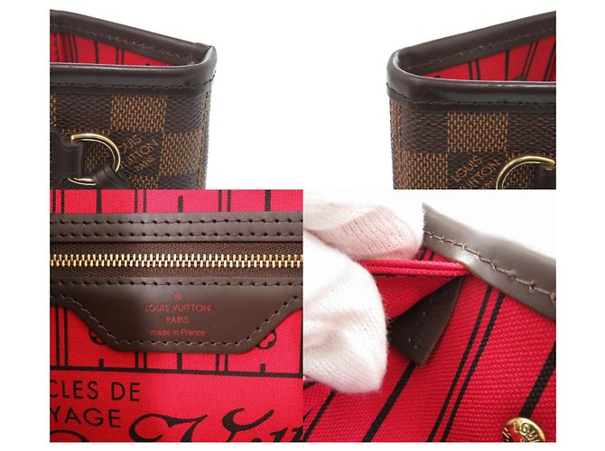 Borsa tote Louis Vuitton Neverfull PM Damier Cerise Fuschia - vista 9