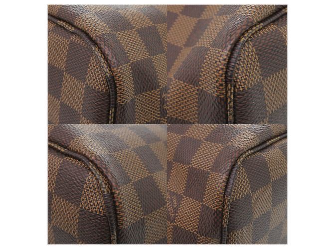 Borsa tote Louis Vuitton Neverfull PM Damier Cerise Marrone Fuschia - vista 4