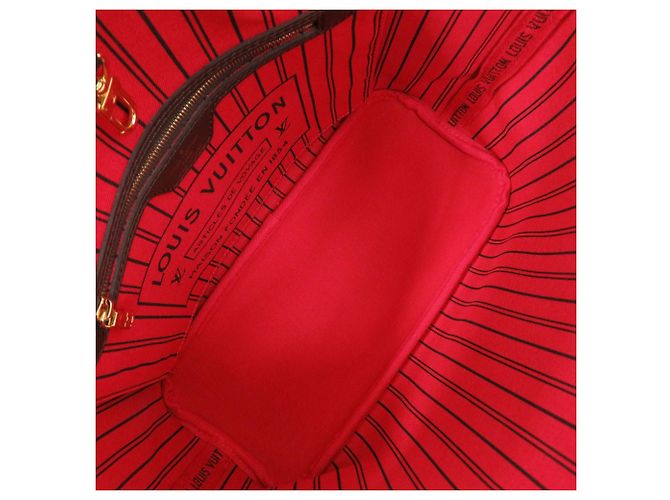 Borsa tote Louis Vuitton Neverfull PM Damier Cerise Marrone Fuschia - vista 5