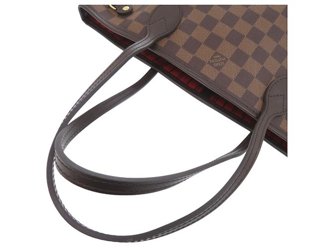 Borsa tote Louis Vuitton Neverfull PM Damier Cerise Marrone Fuschia - vista 7