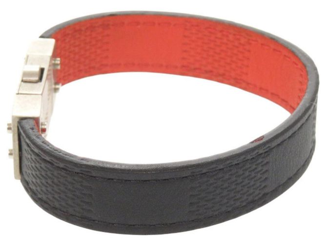 Pulsera charm reversible Damier Infini Louis Vuitton Negro Roja - vista 2
