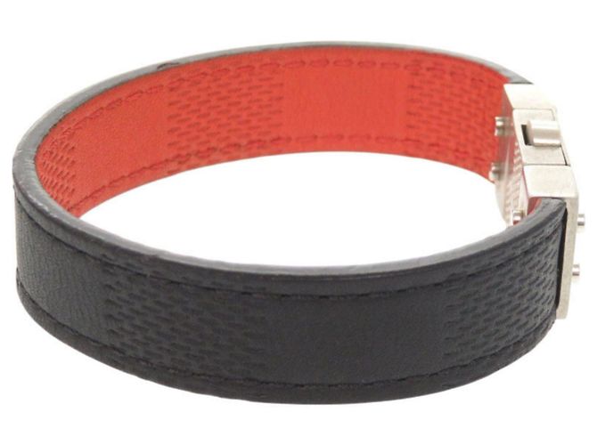 Pulsera charm reversible Damier Infini Louis Vuitton Negro Roja - vista 4