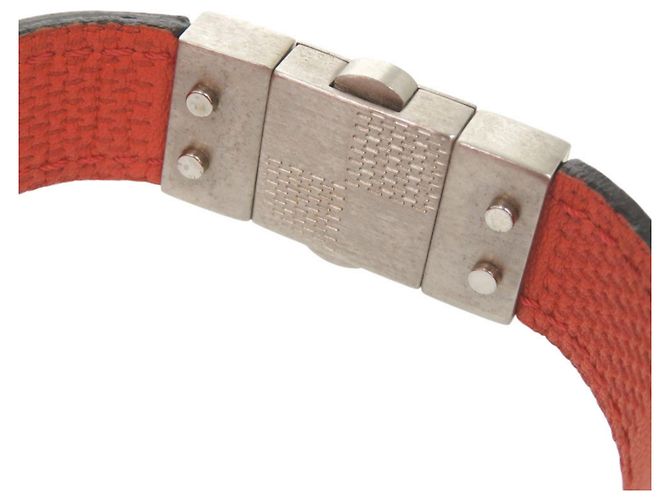 Pulsera charm reversible Damier Infini Louis Vuitton Negro Roja - vista 7