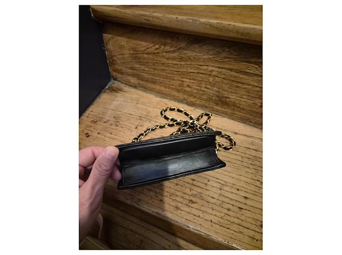 Mini Borsa Chanel Nera in Pelle Nero - vista 5