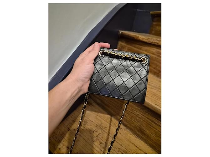 Mini Borsa Chanel Nera in Pelle Nero - vista 6