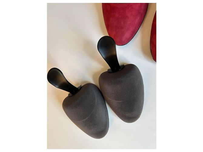 Escarpins Santoni en daim pourpre taille 41 Bordeaux Violet foncé - vue 15