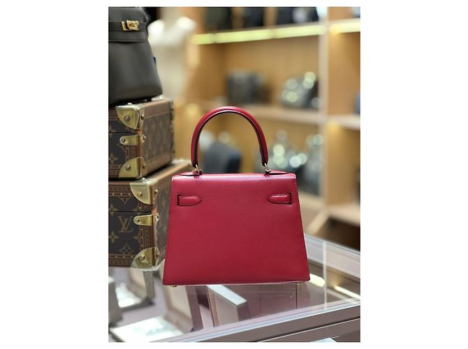 Hermès Borsa Kelly 20 Sellier in pelle Epsom Rosso - vista 2