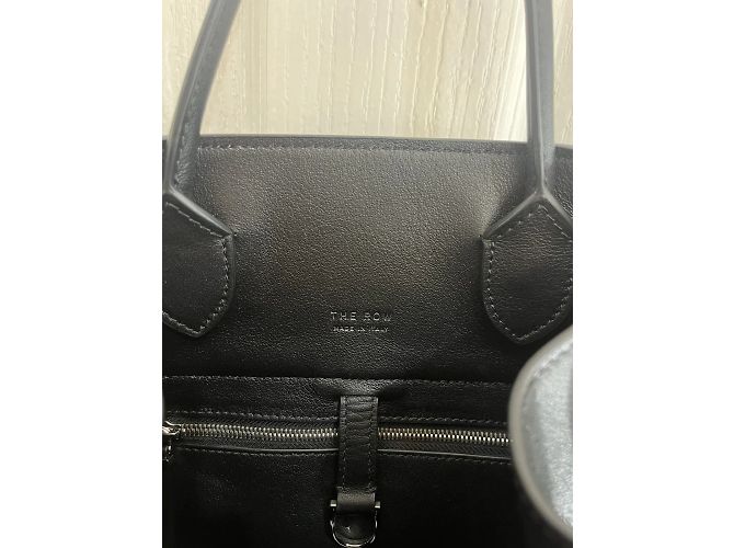 Cintura The Row Margaux 15 in pelle nera Nero - vista 7