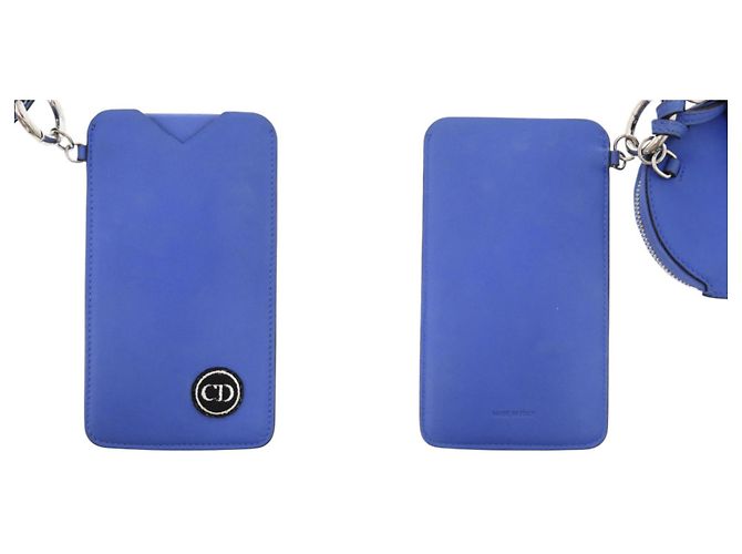 Funda de cuero para tarjetas Christian Dior Negro Azul - vista 10