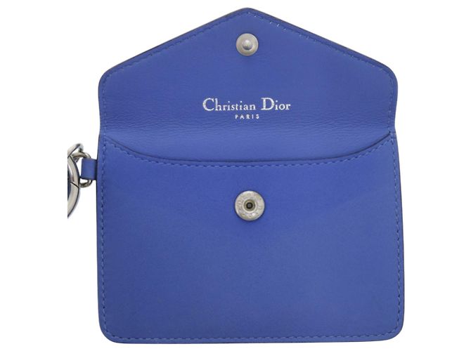 Funda de cuero para tarjetas Christian Dior Negro Azul - vista 5