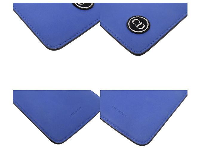 Funda de cuero para tarjetas Christian Dior Negro Azul - vista 8