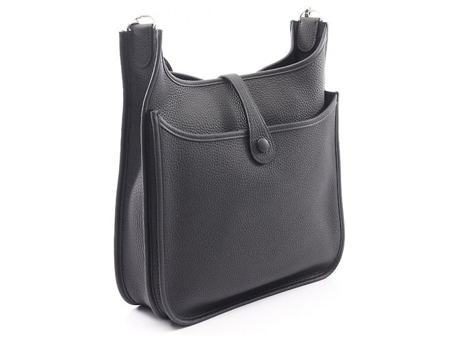 Borsa a Spalla Hermès Evelyn 3 Trois PM Nero - vista 2